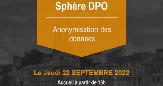 Conférence: anonymisation des données personnelle sphère dpo